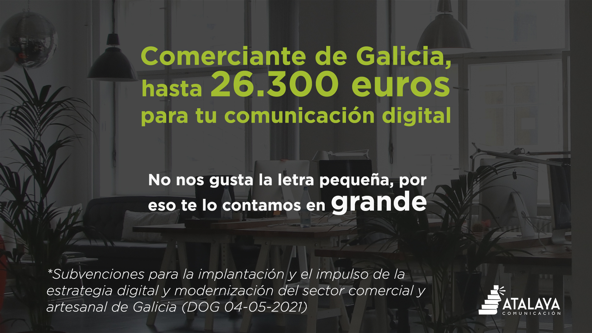 26.300 euros para la comunicación digital de tu comercio